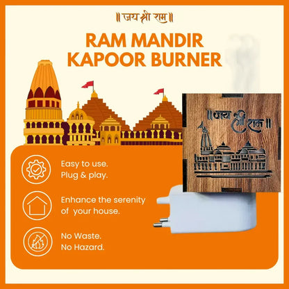 3 IN 1 Ayodhya Ram Mandir Electric Aroma Burner & Night lamp